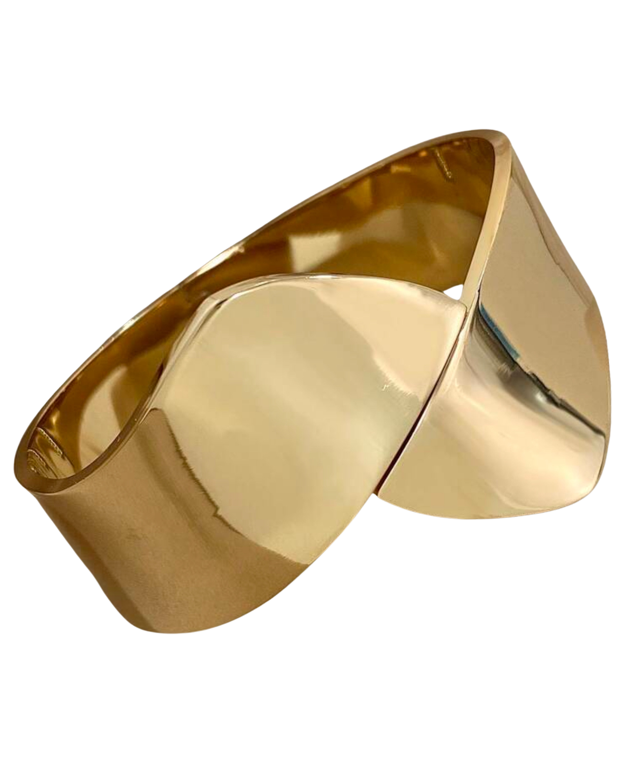 Cross Chunky Cuff Bangle Bracelet 18K Gold Plated Stainless Steel