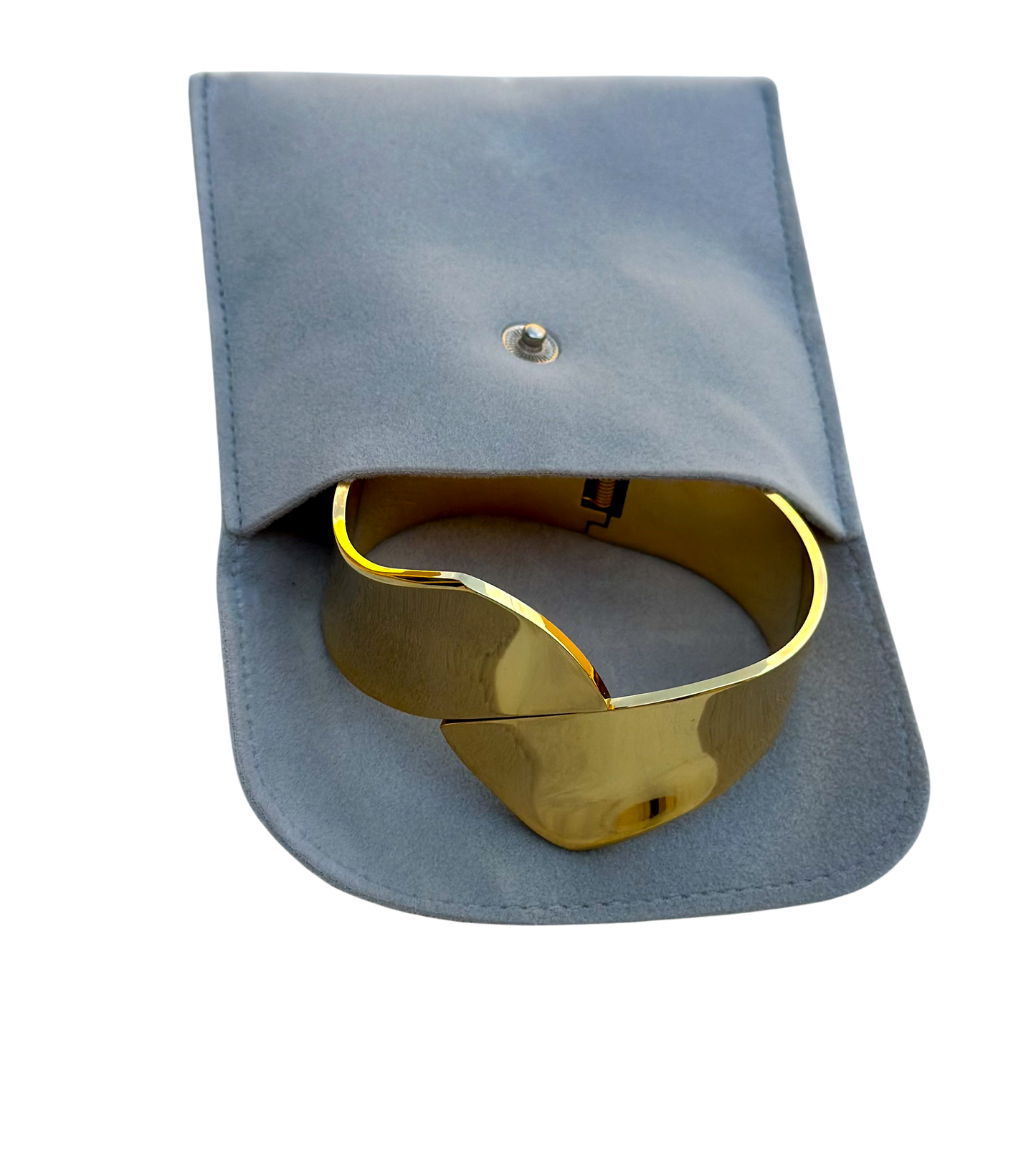 Cross Chunky Cuff Bangle Bracelet 18K Gold Plated Stainless Steel