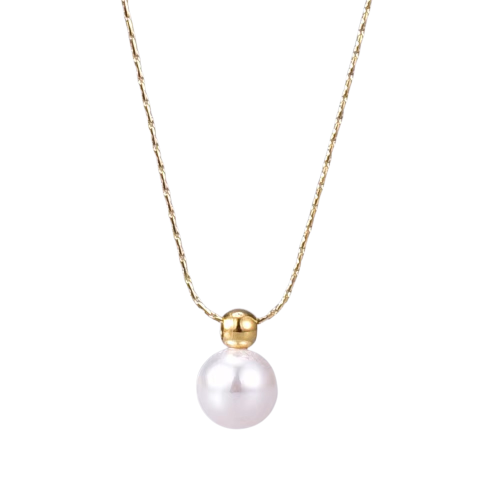 Vintage Faux Pearl Pendant Necklace