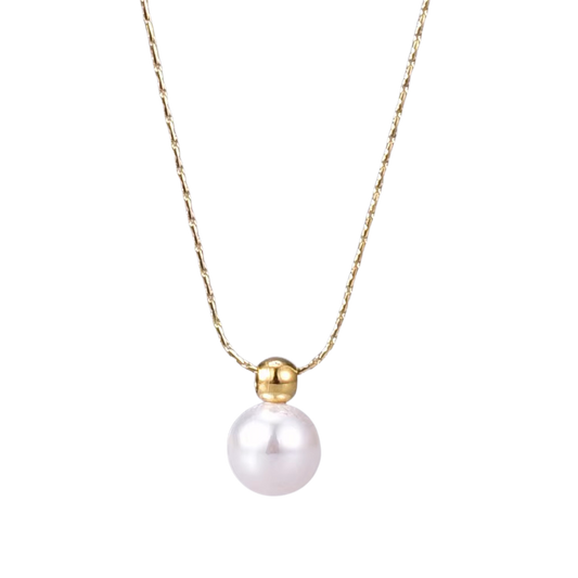 Vintage Faux Pearl Pendant Necklace