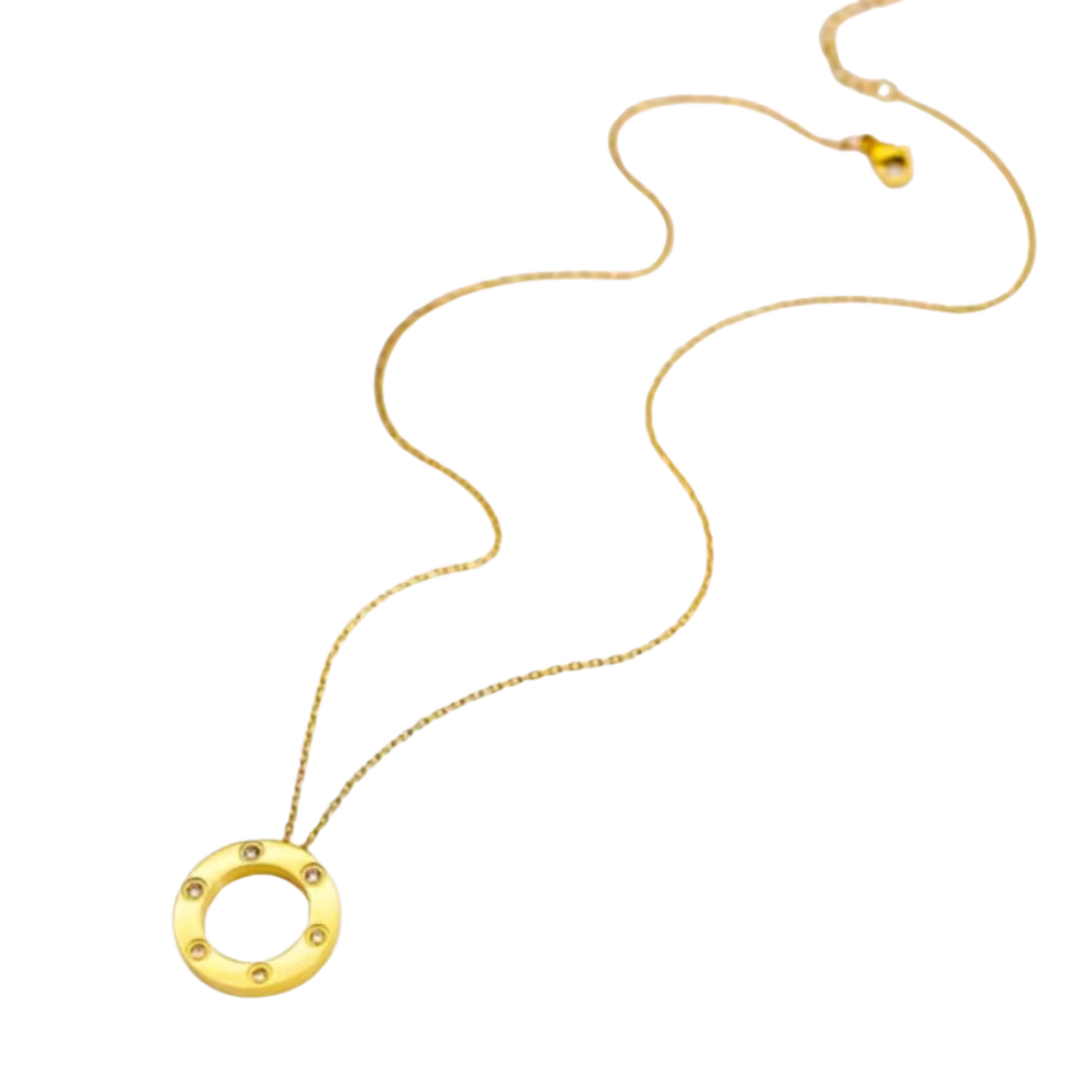 Round Zirconia Pendant Necklace