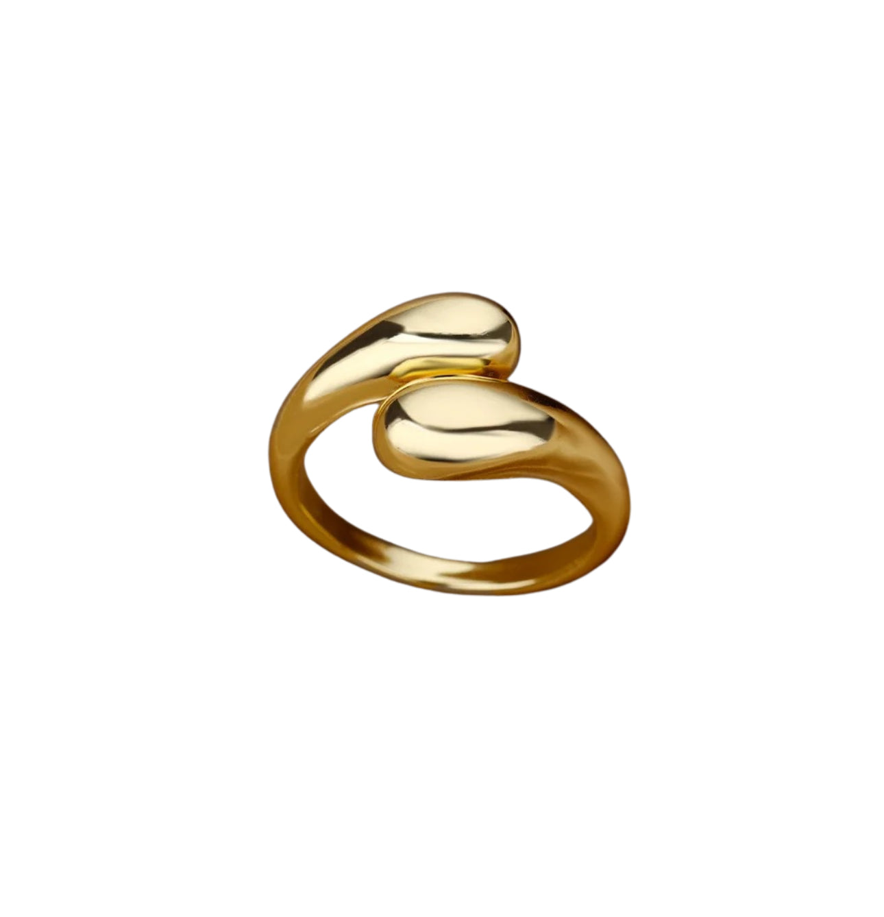 Chunky Geometric Wrap-around Statement Ring 18K Gold plated Stainless Steel