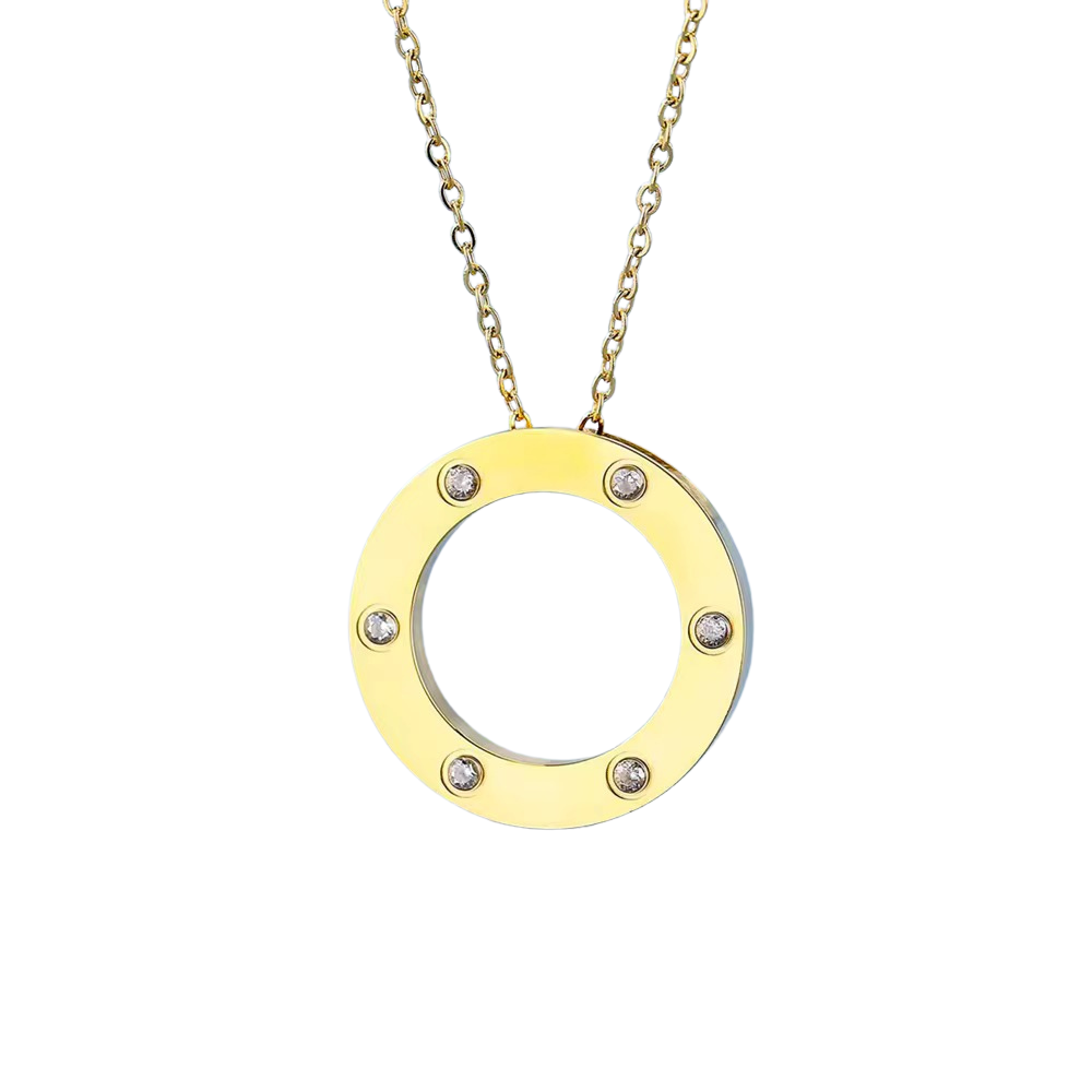 Round Zirconia Pendant Necklace